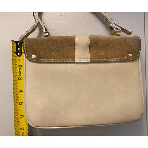 VTG Mini Top Handle Spanish Leather Bag Purse Tote Metal Hardware Made in Spain - Picture 12 of 16